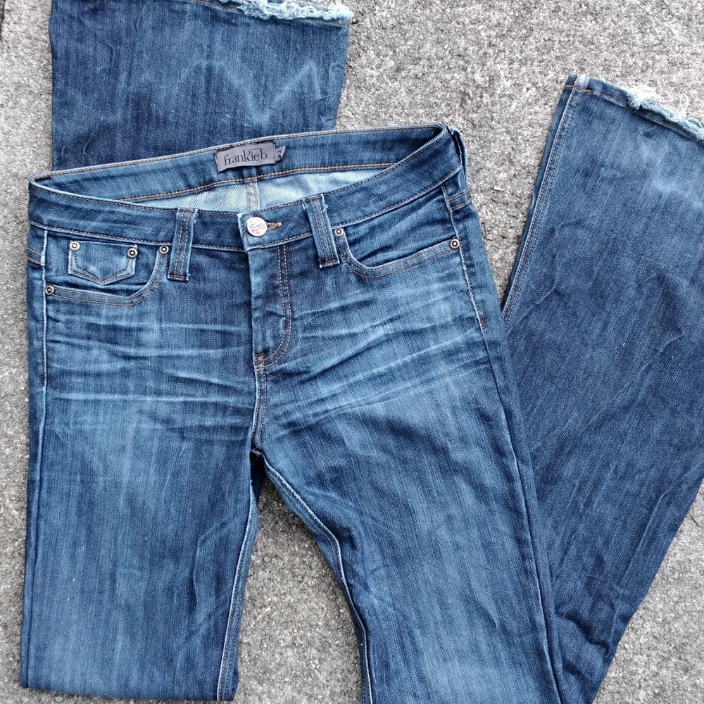 Frankie B. Dark Blue Flare Jeans